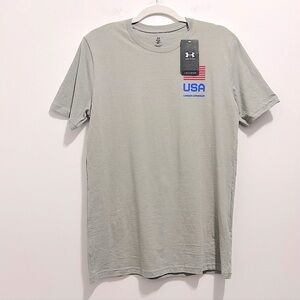 🆕 Under Armour USA Freedom Gray Tee Shirt